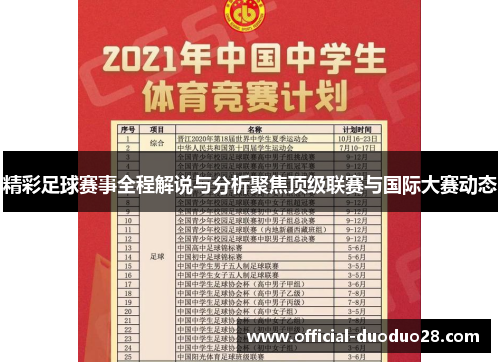 精彩足球赛事全程解说与分析聚焦顶级联赛与国际大赛动态