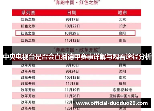 中央电视台是否会直播德甲赛事详解与观看途径分析