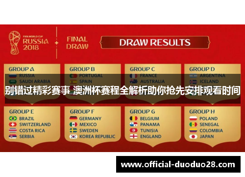 别错过精彩赛事 澳洲杯赛程全解析助你抢先安排观看时间